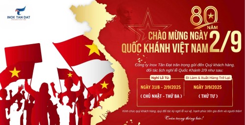 THÔNG BÁO LỊCH NGHỈ LỄ QUỐC KHÁNH 2/9 NĂM 2025