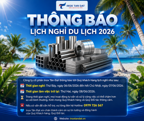 THÔNG BÁO LỊCH NGHỈ DU LỊCH 2026