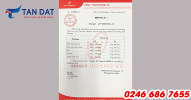 Thông báo điều chỉnh tăng giá một số mặt hàng Inox Hoàng Vũ từ ngày 10/03/2022