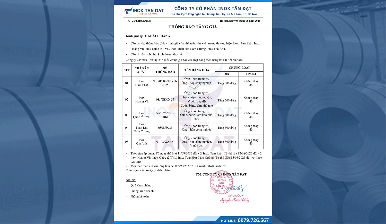 Điều chỉnh giá inox 1108 03 web