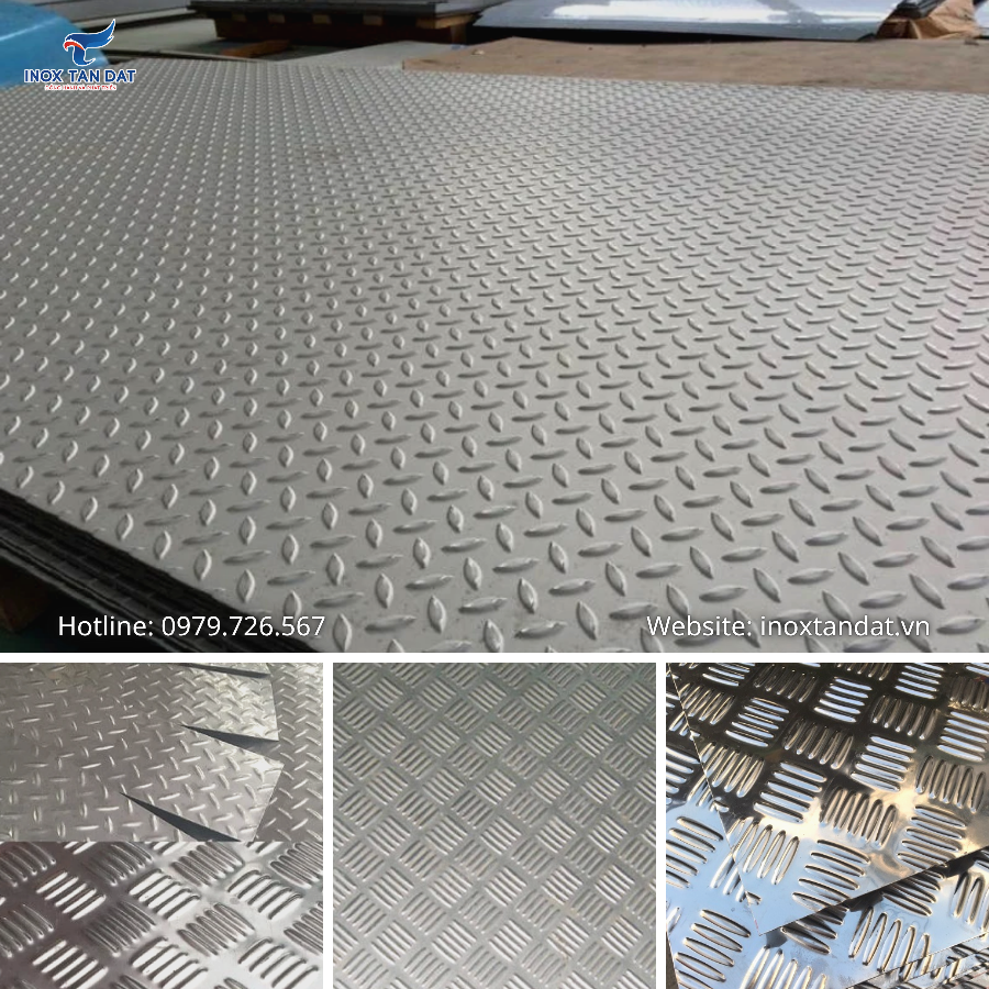 Tấm inox dập gân